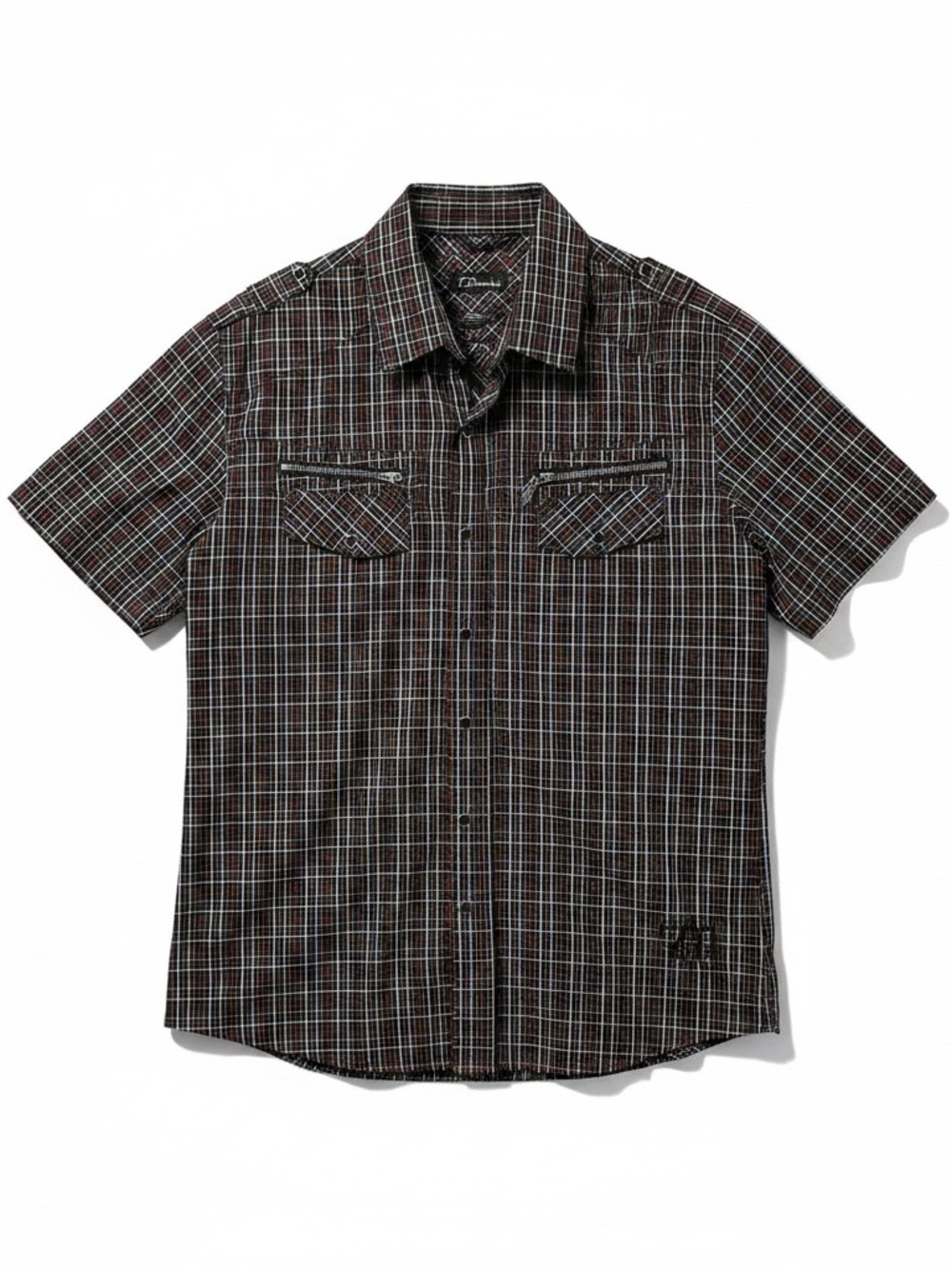7 Diamonds Men’s Black Pearl Snap Shirt Western Rock Slim Fit Embroidered XL